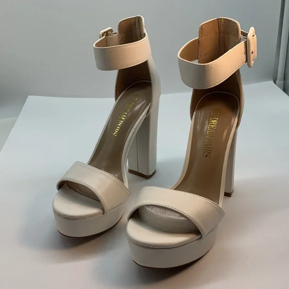 DREAM PAIRS Women's Hi-Lo High Heel Platform Pump Sandals Size 5 - Picture 10 of 10